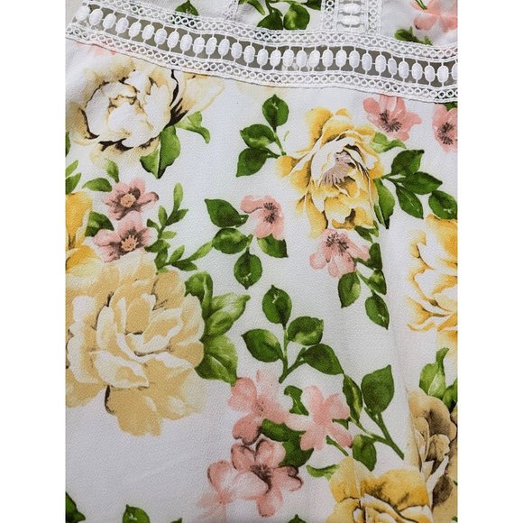 Disney Princess Belle Cutout Lace Floral Skater Dress Med Womens Beauty & Beast - Picture 12 of 12